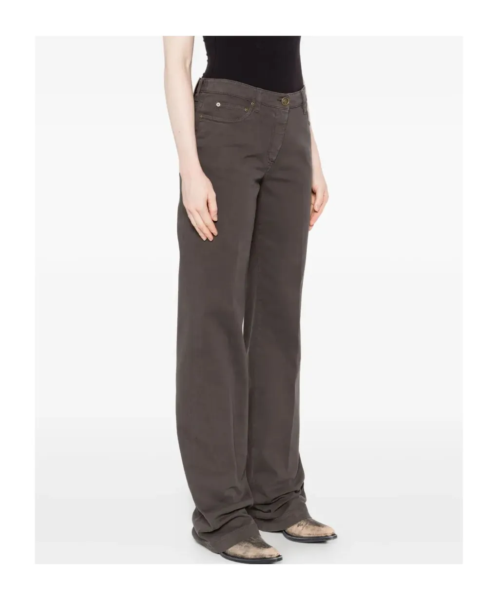 Button-Fly Straight Trousers