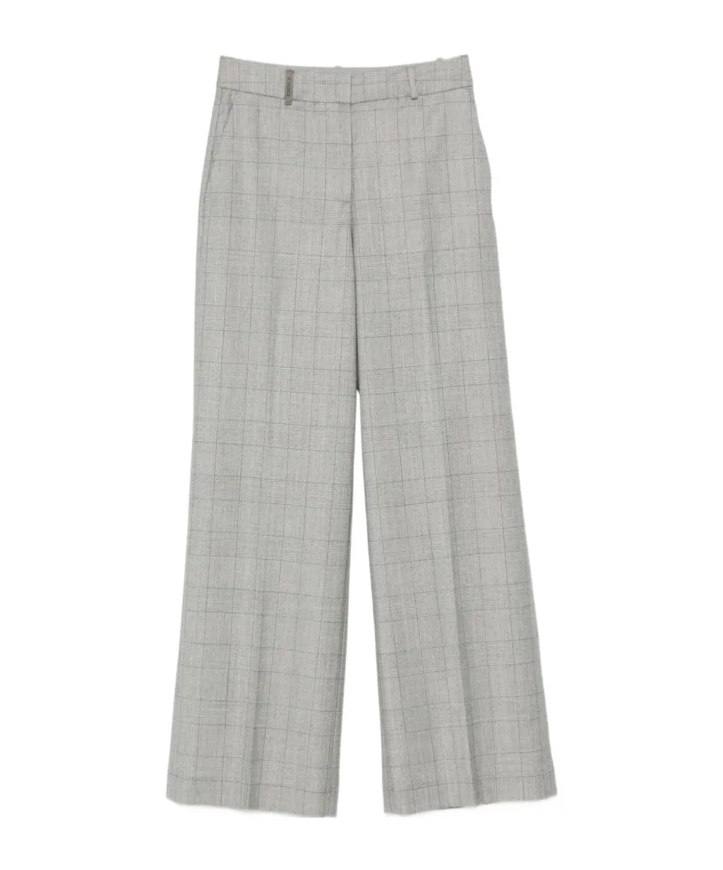 Checked Straight-Leg Trousers