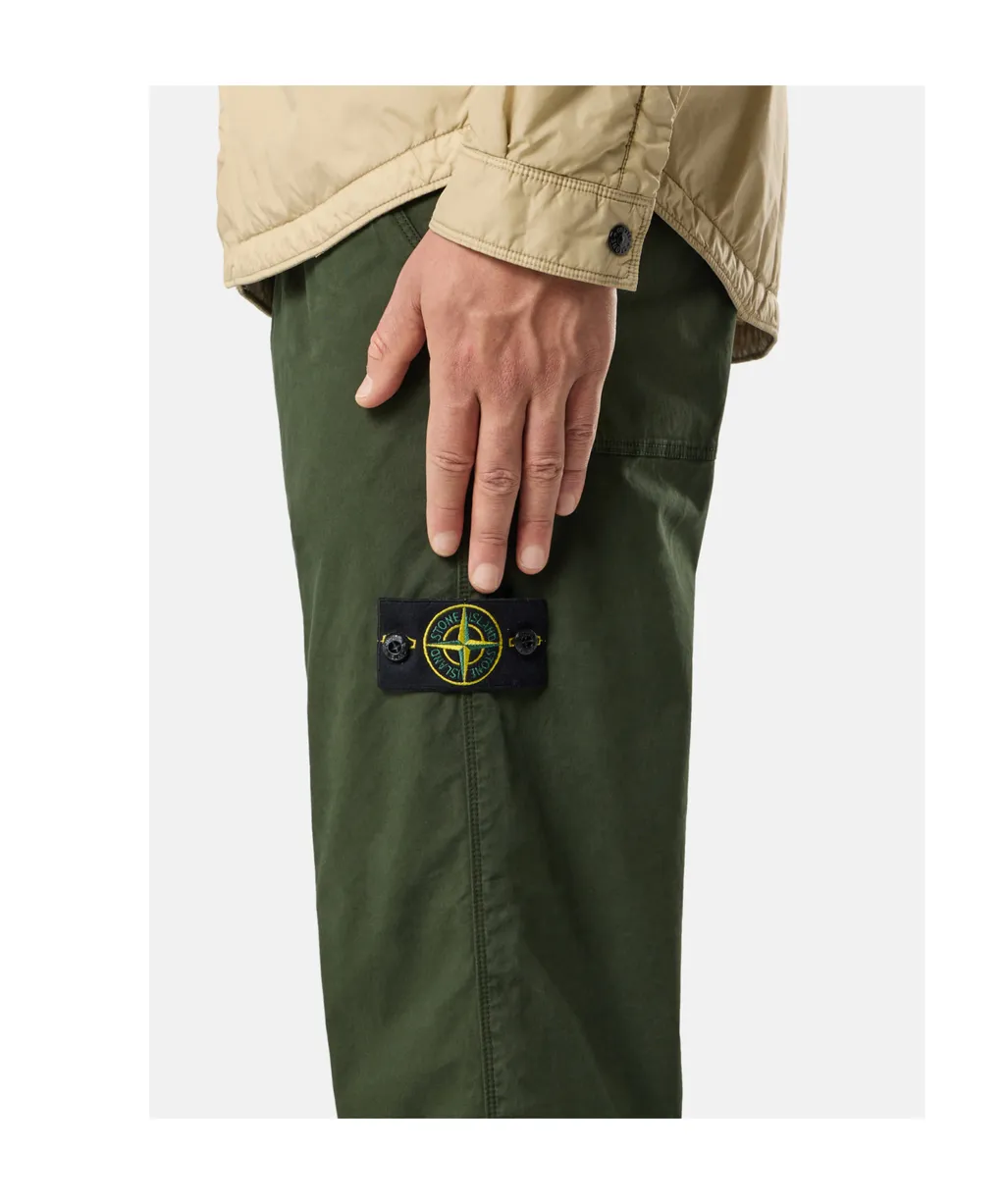 Stone Island Logo Patch Cargo Pants