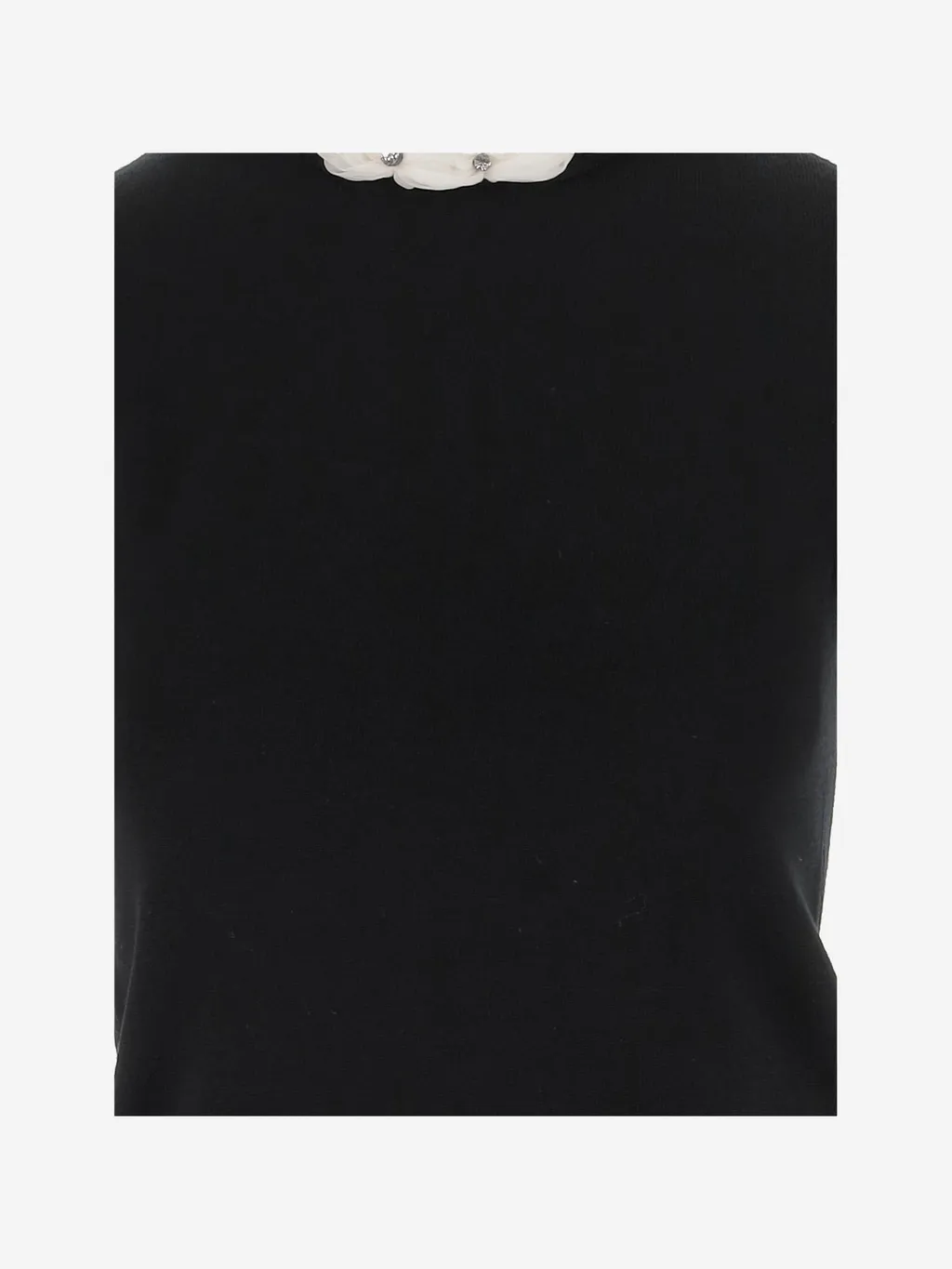 Valentino	Embellished-Collar Short-Sleeved Jumper