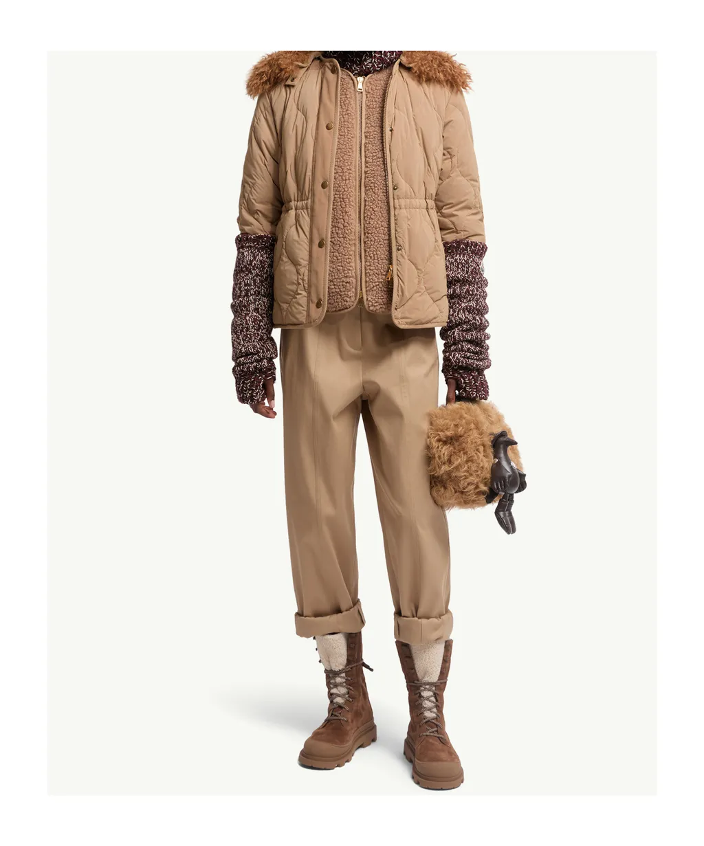 Moncler Straight Leg Gabardine Trousers
