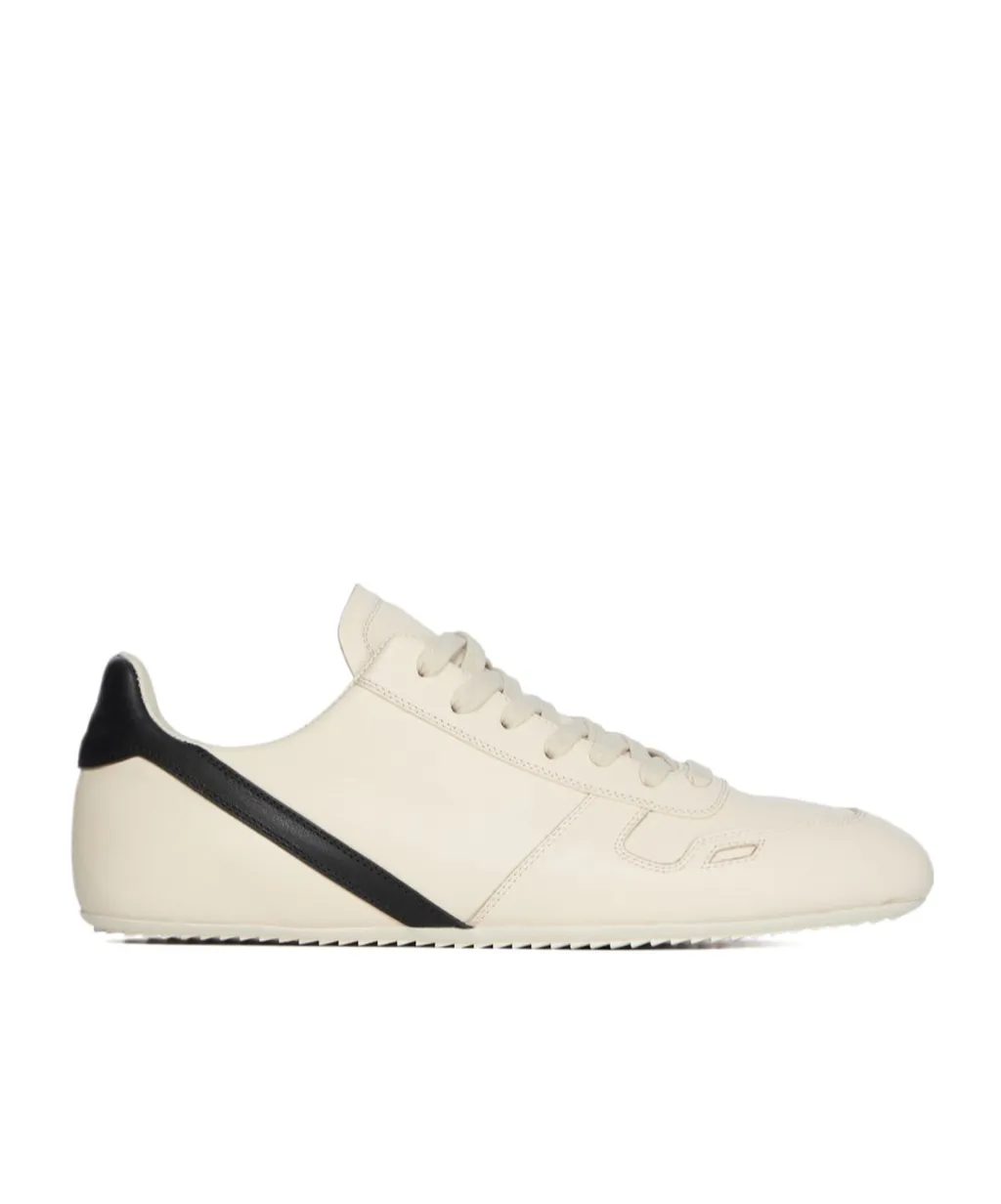 Minimal Sneak Leather Panel Sneakers