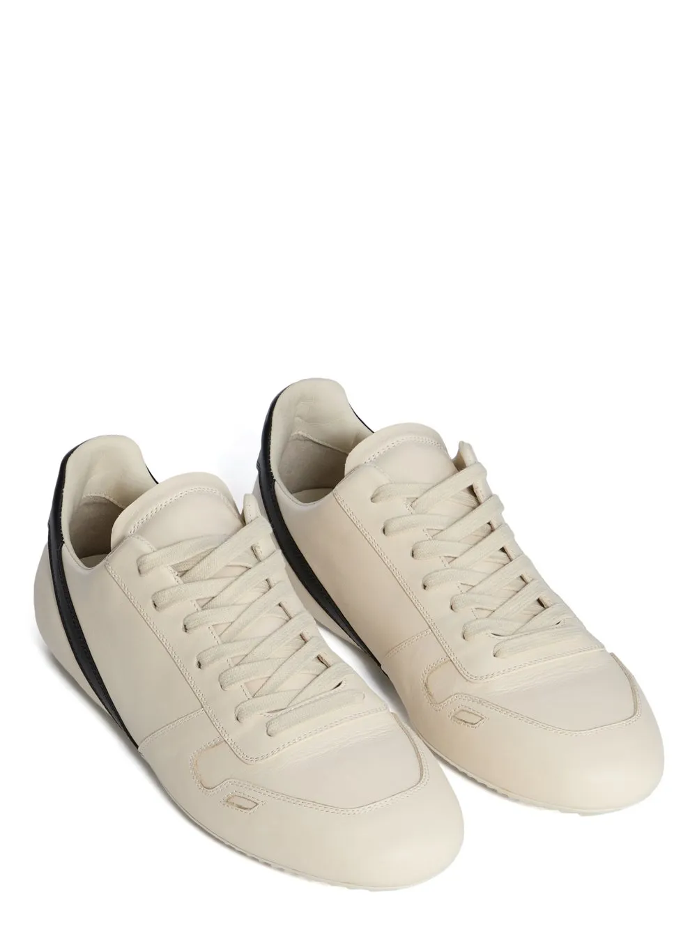 Minimal Sneak Leather Panel Sneakers