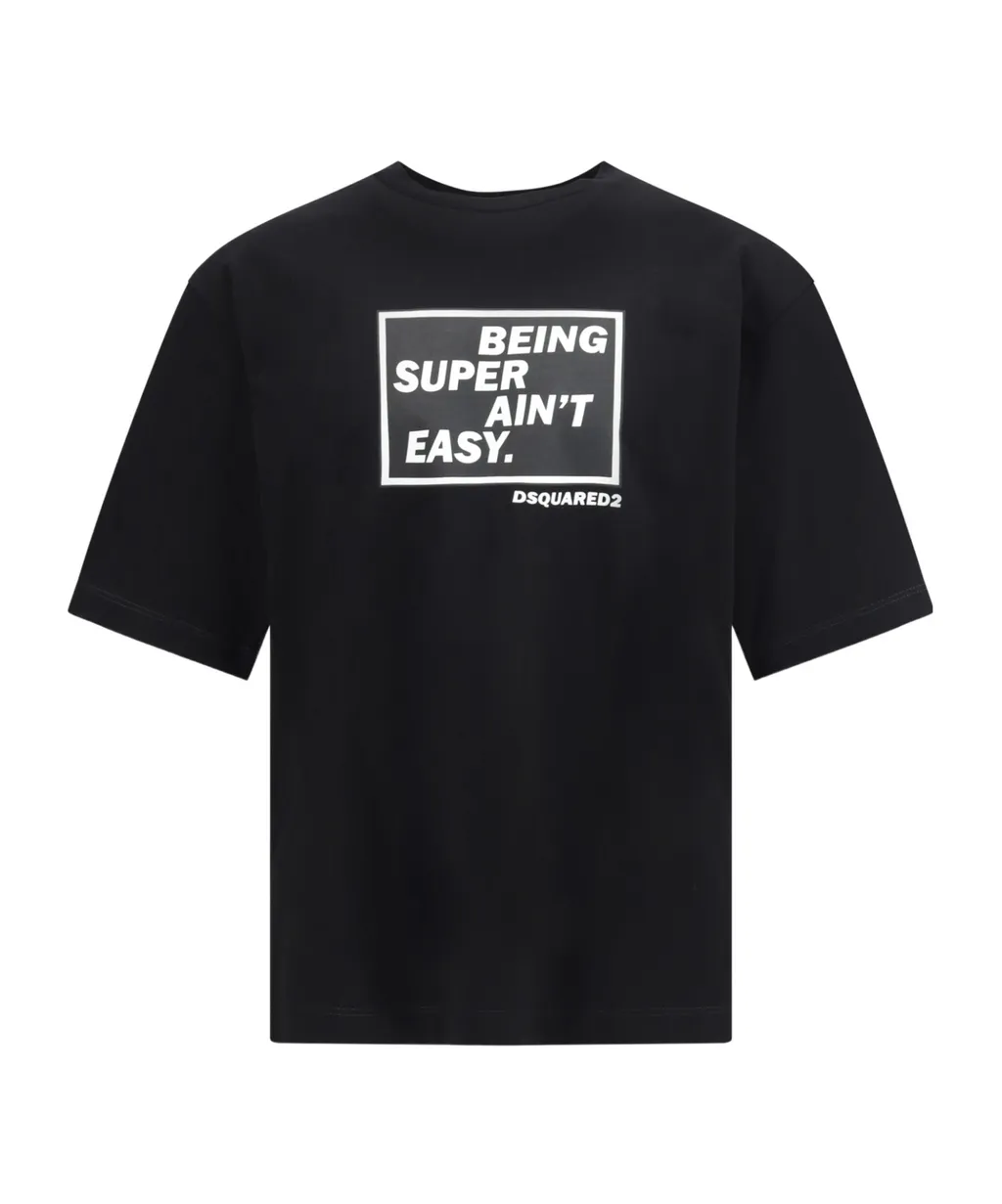 Dsquared2 Slogan Printed Crewneck T-Shirt