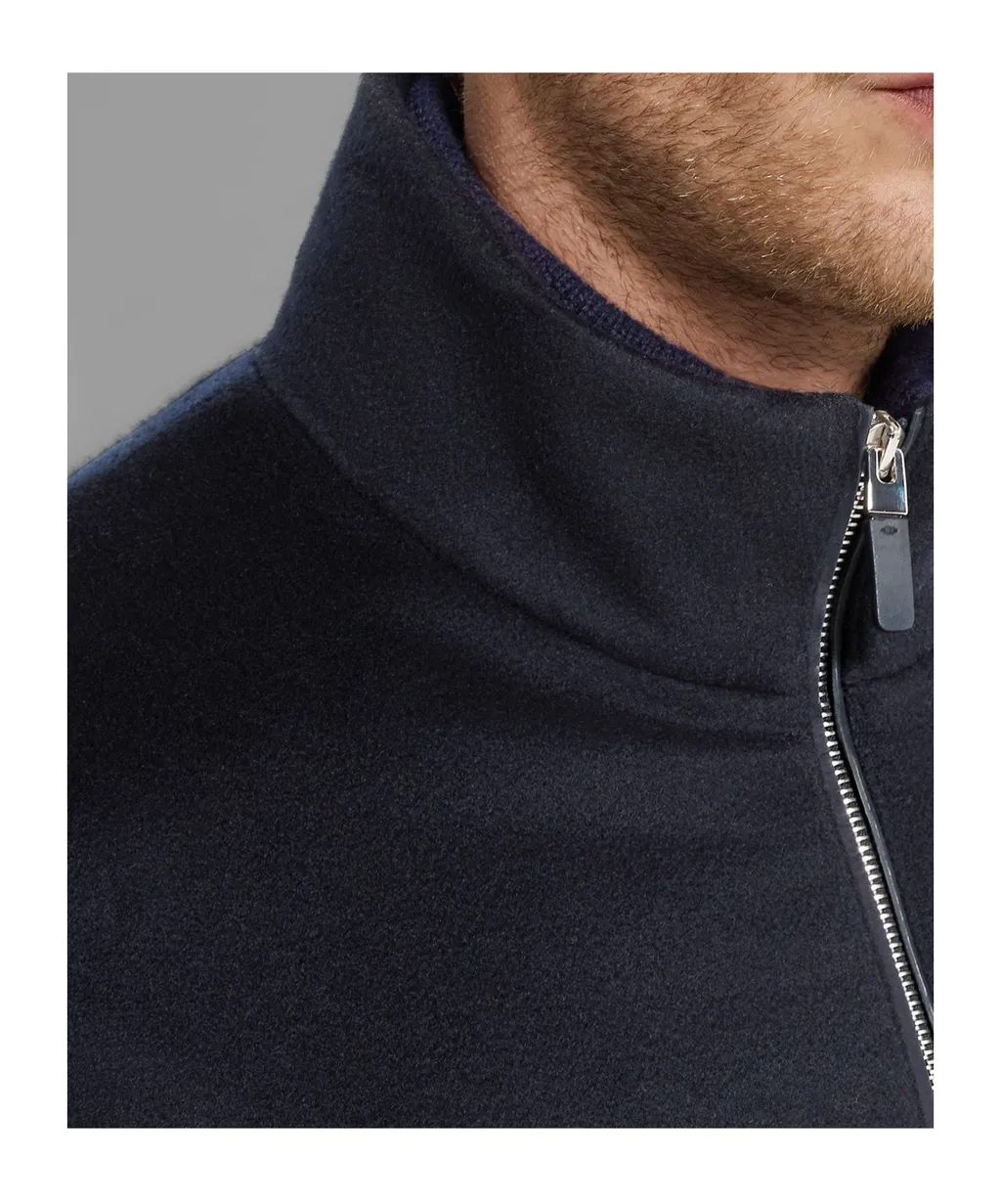Panelled Zip-Up Cardigan