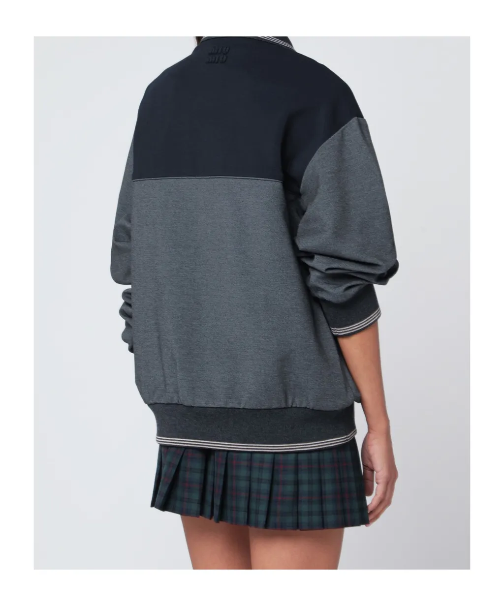 Miu Miu Two-Toned Polo Sweatshirt