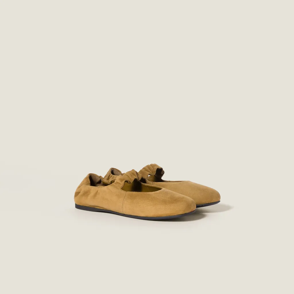 Miu Miu Logo-Detailed Ballet Flats