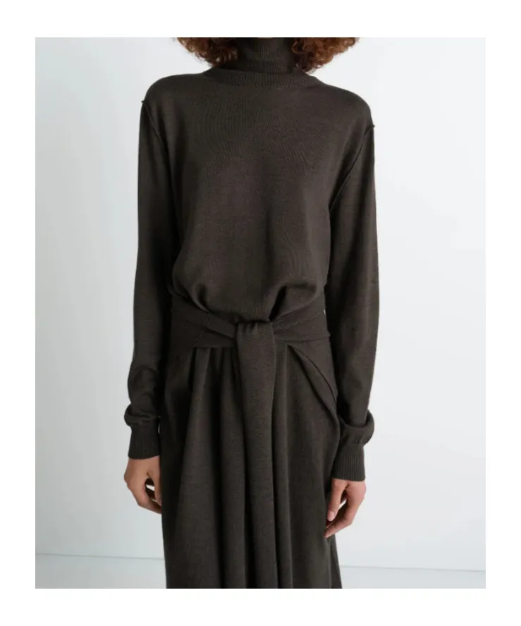 Lemaire Turtleneck Long Sleeved Midi Dress