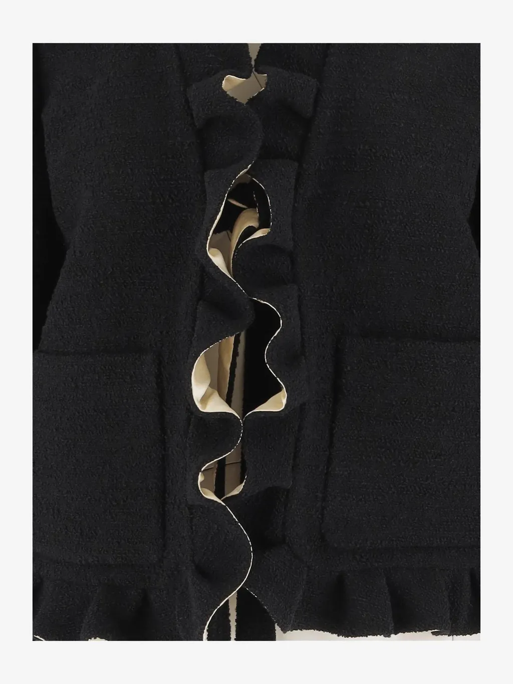 Valentino	Ruffled Long-Sleeved Jacket