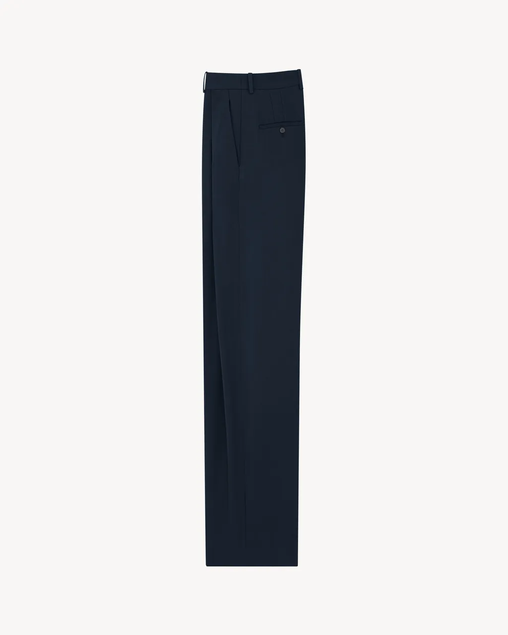 Wool Gabardine Wide-Leg Trousers