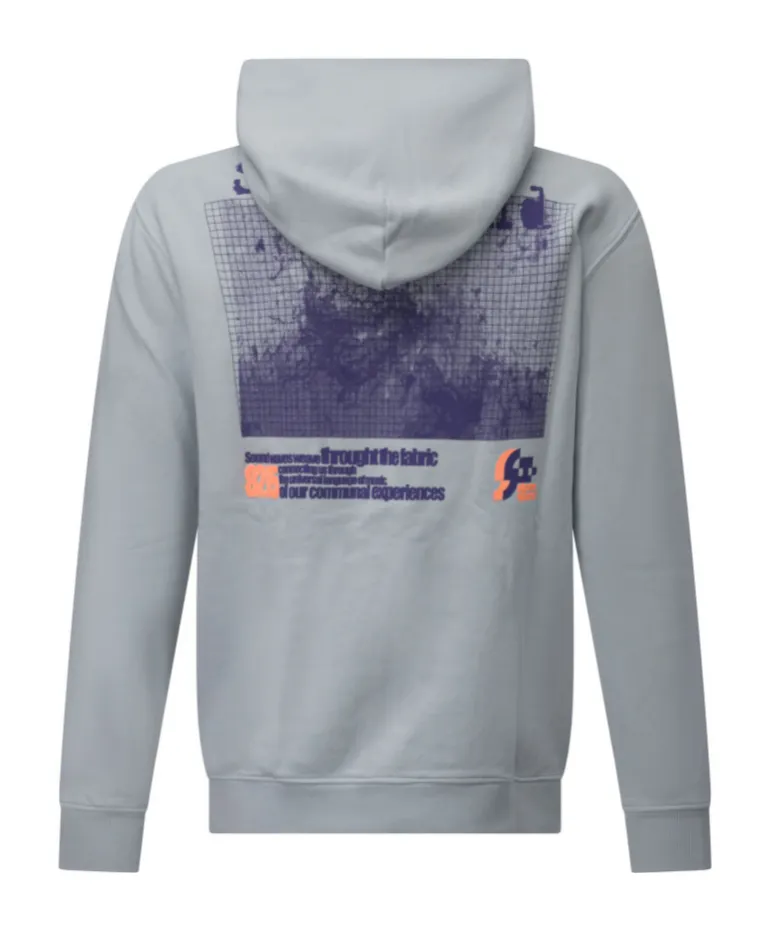 Grid-Print Hoodie