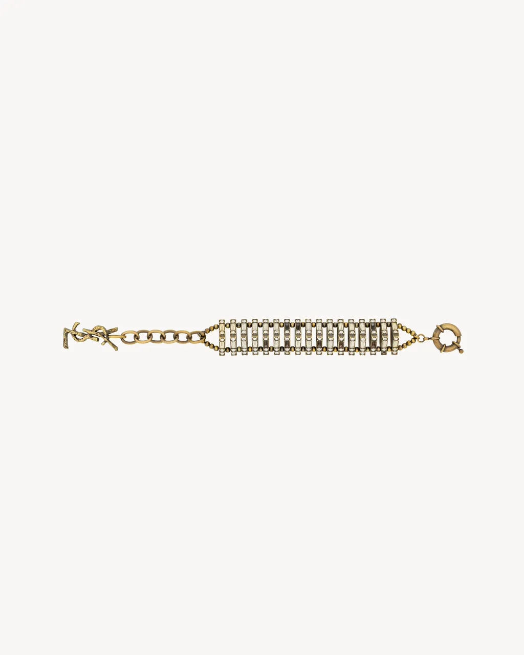 Saint Laurent Logo Plaque Pyramid Bracelet