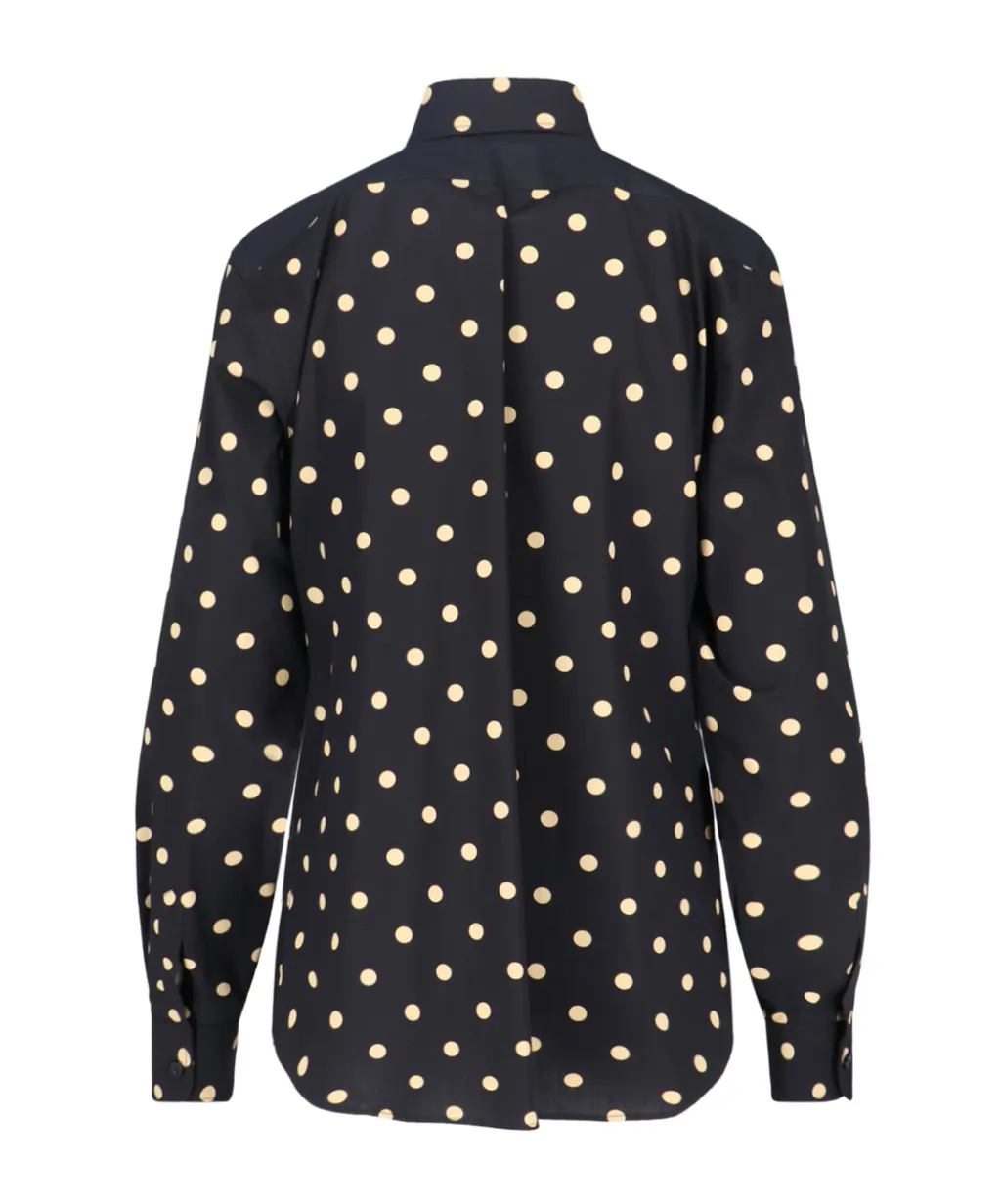 Moschino Dot Printed Buttoned Blouse
