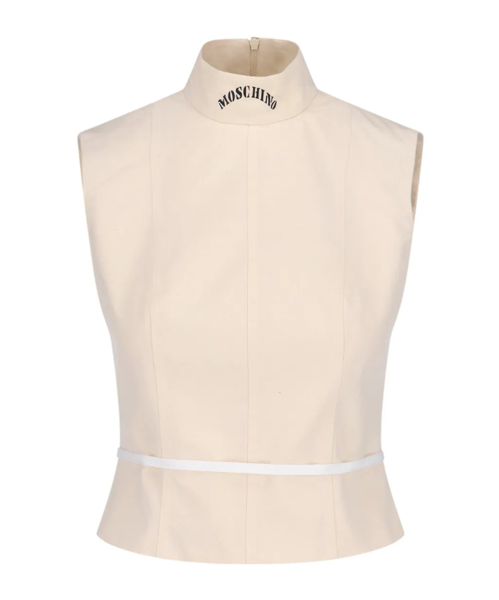 Moschino High Neck Sleeveless Top