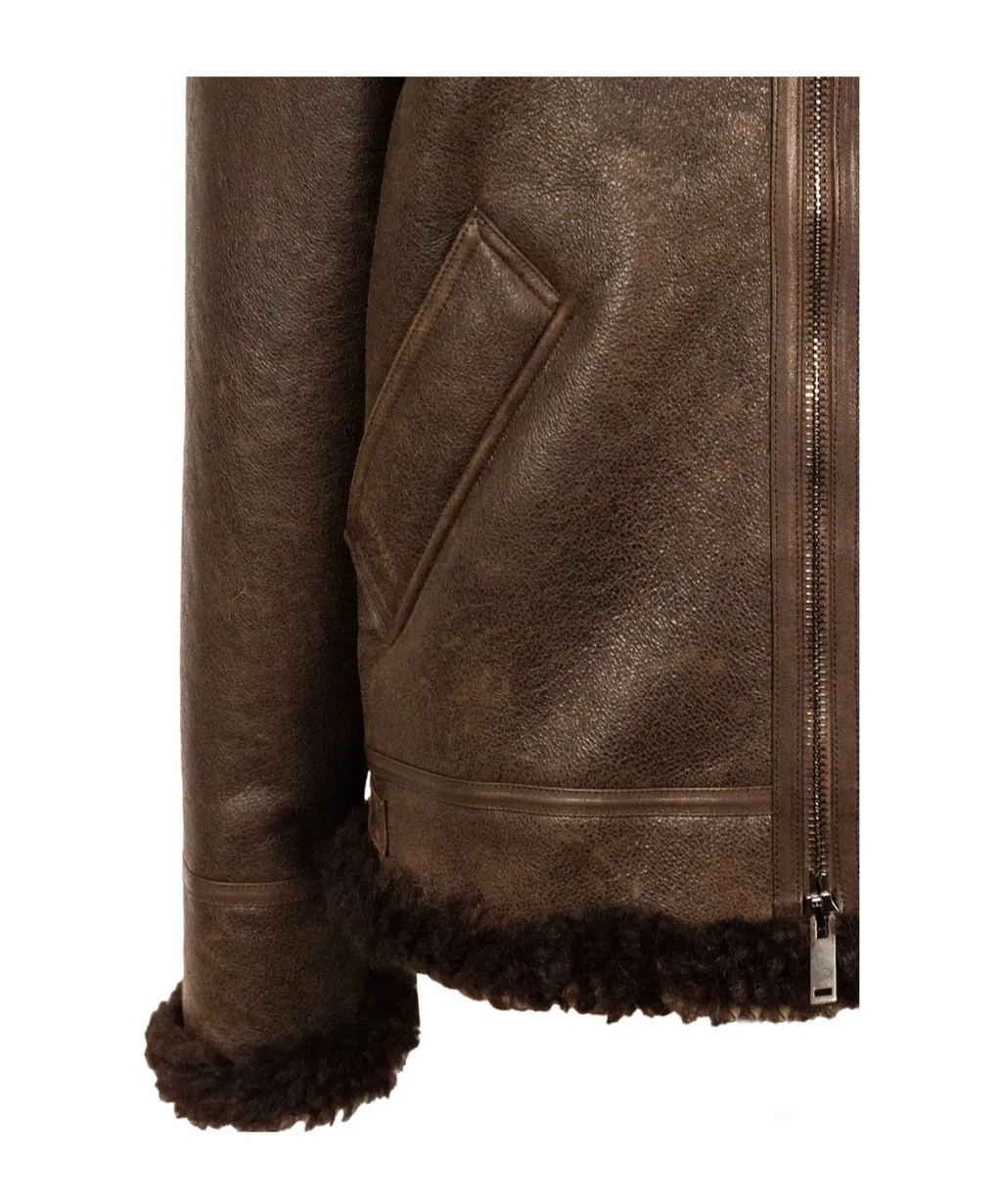 P.A.R.O.S.H. Shearling-Trimmed Jacket