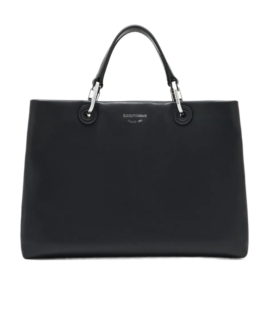 Emporio Armani Logo Stamp Medium Tote Bag