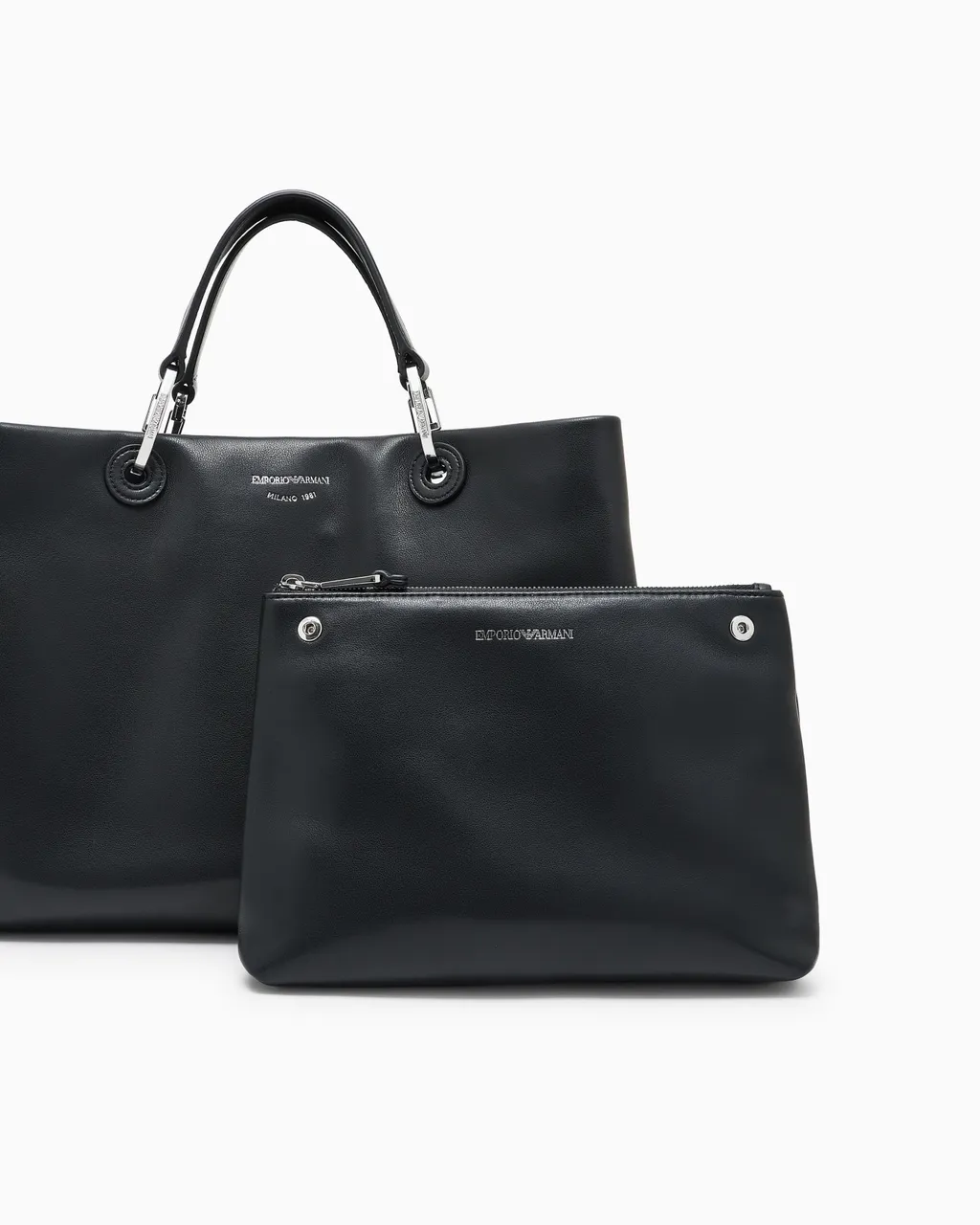 Emporio Armani Logo Stamp Medium Tote Bag