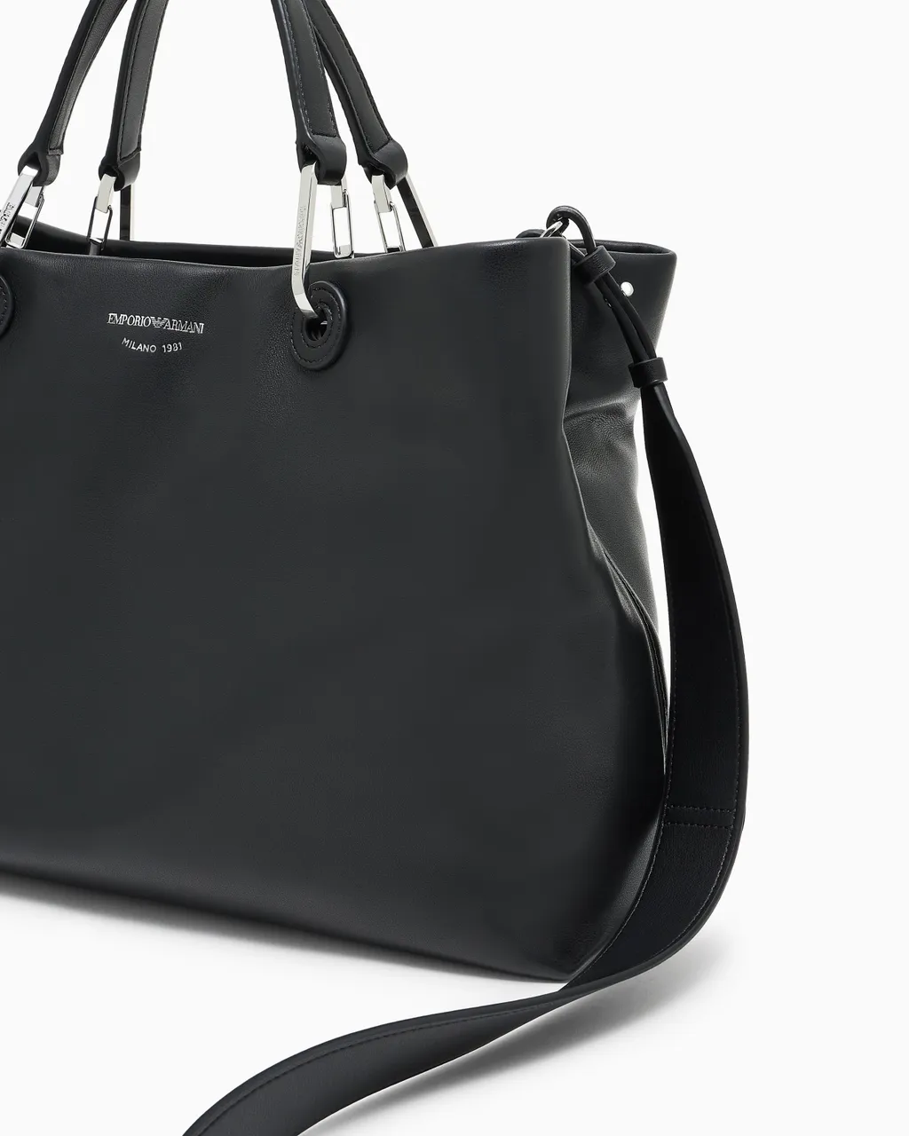 Emporio Armani Logo Stamp Medium Tote Bag