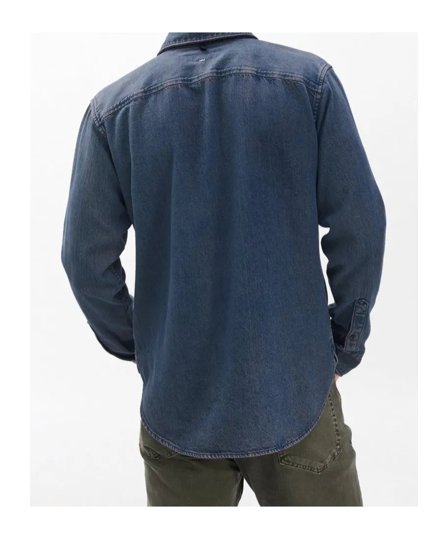 Long-Sleeved Denim Shirt