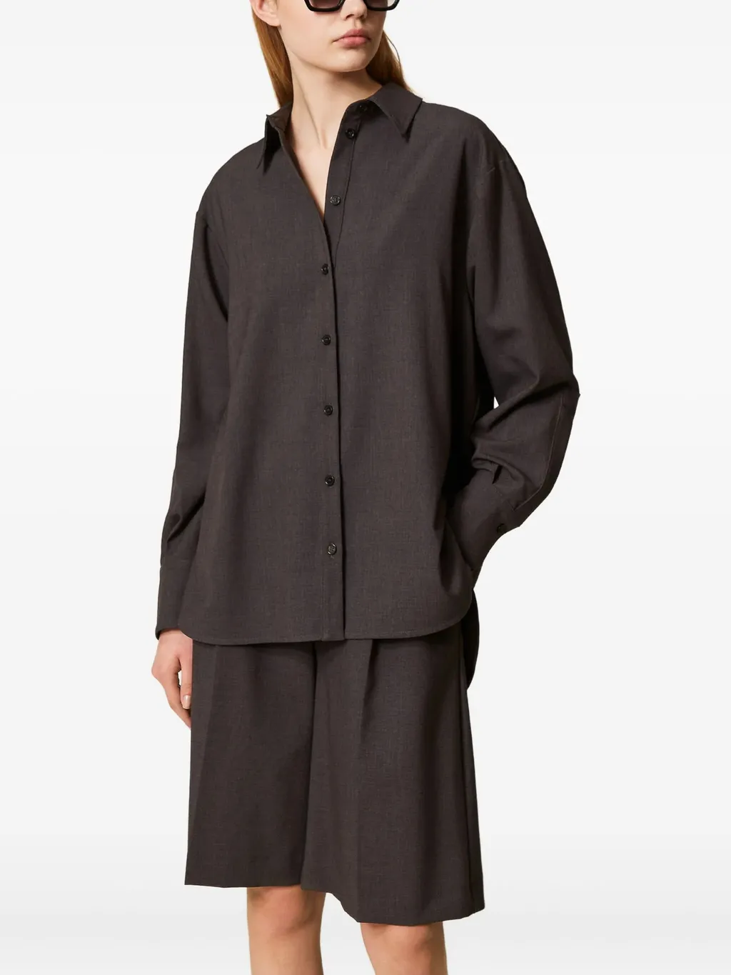 Twinset Side Slits Oversized Shirt