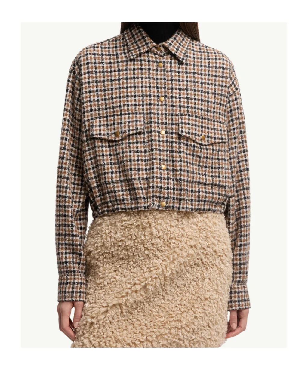 Moncler Logo Patch Checked Shirt