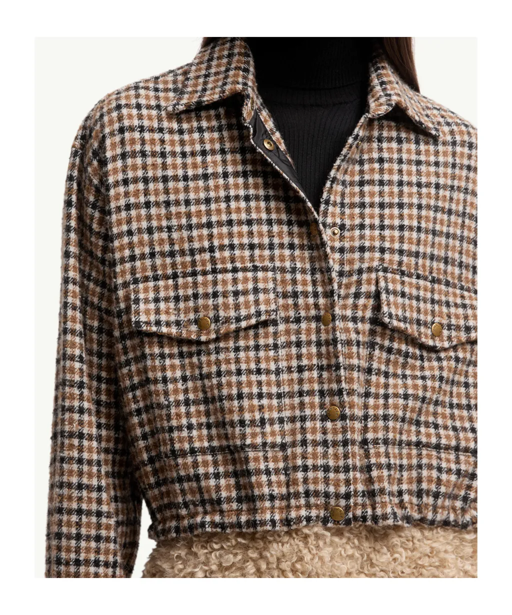 Moncler Logo Patch Checked Shirt