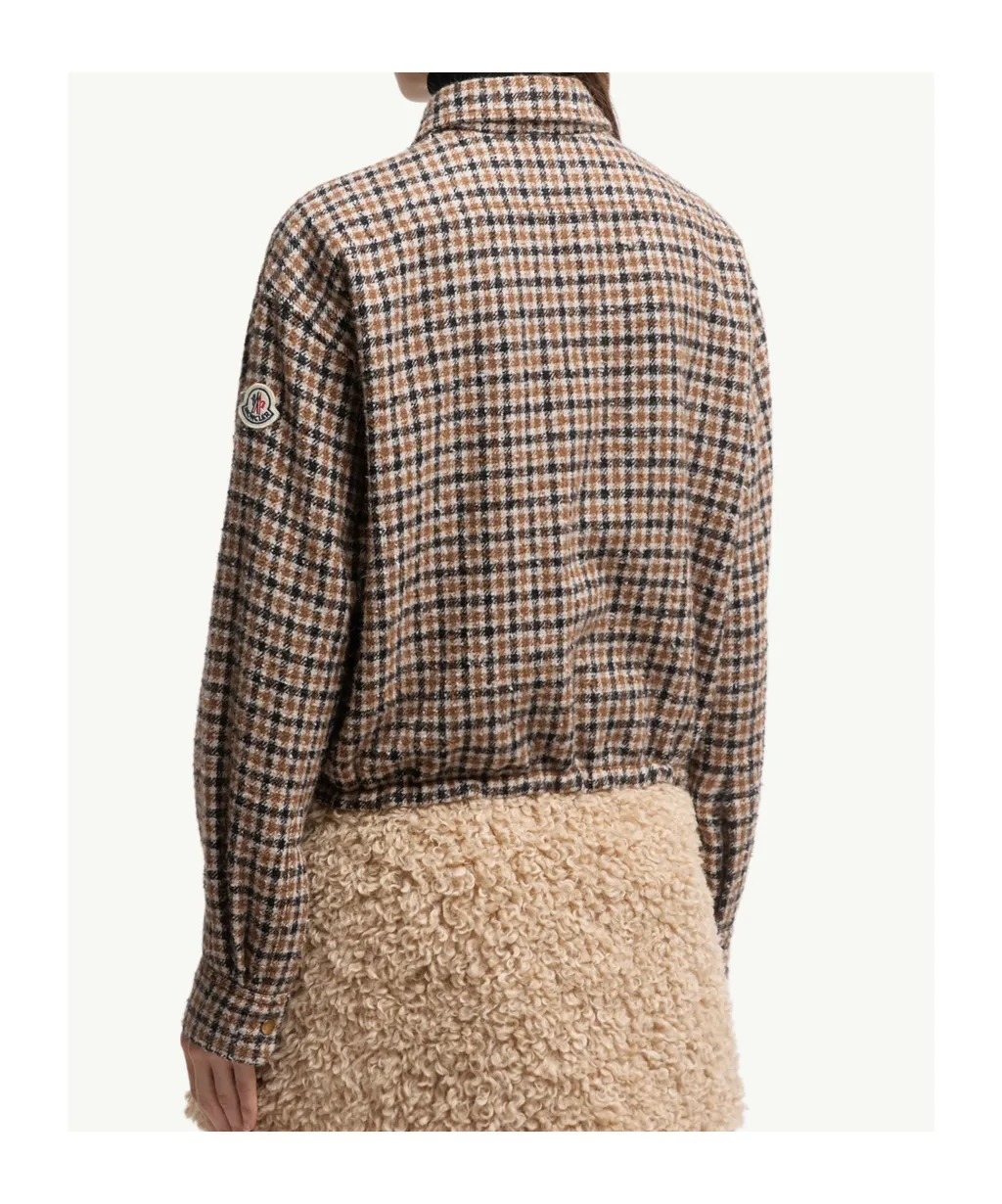 Moncler Logo Patch Checked Shirt