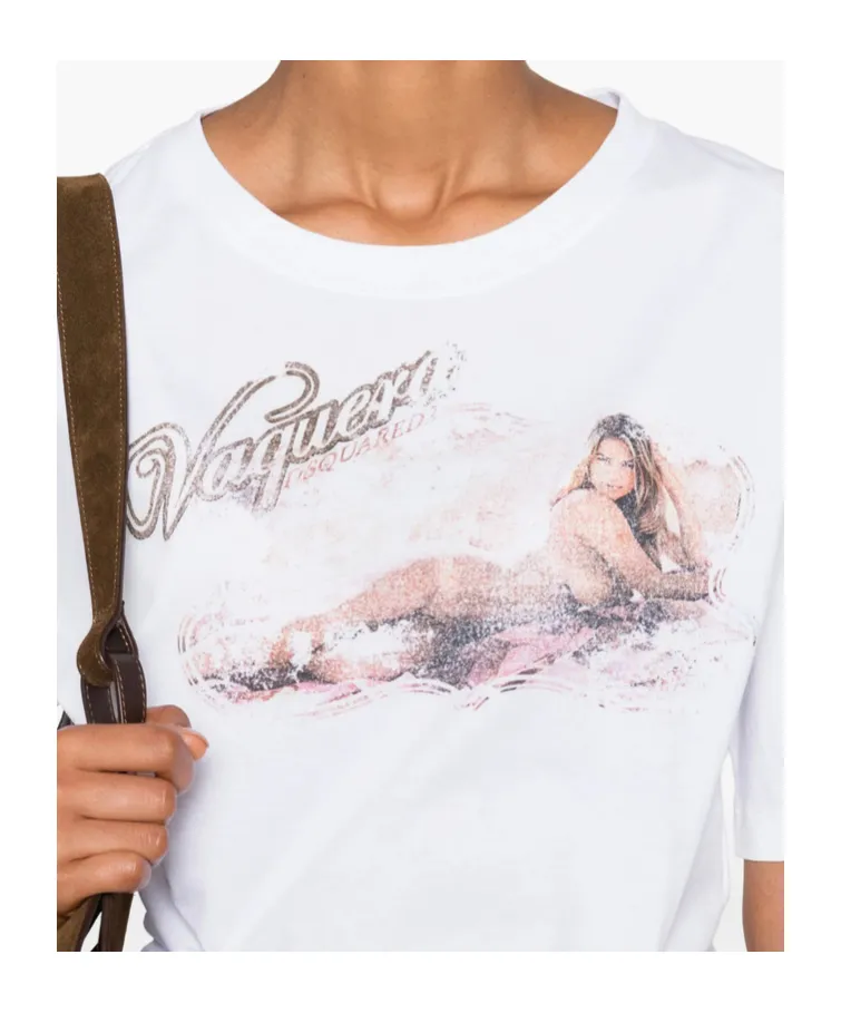 Dsquared2 X Vaquera Graphic Printed Crewneck T-Shirt