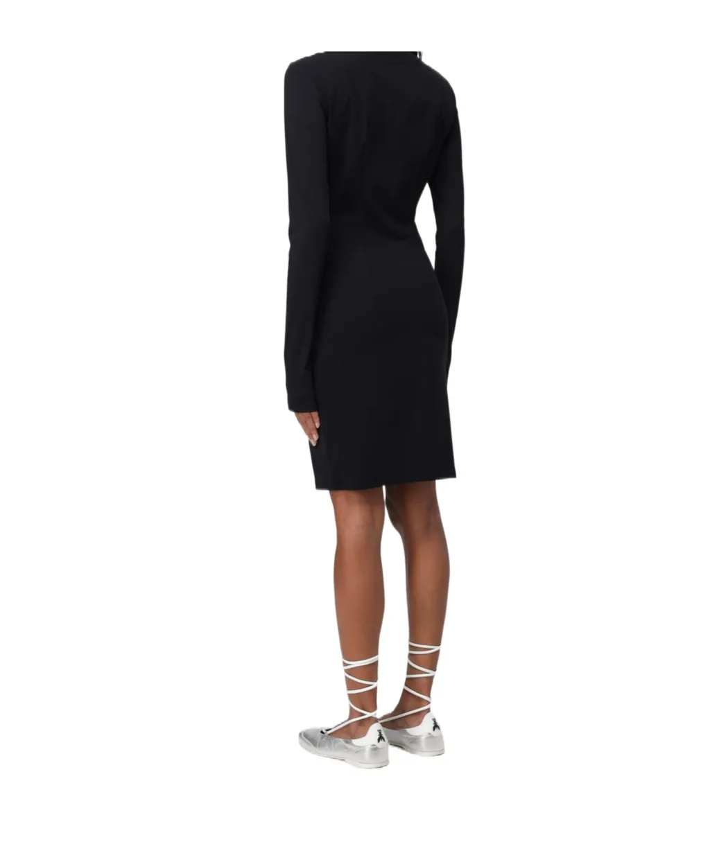 Keyhole-Neckline Zip-Cuff Dress