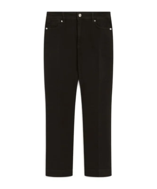 Buttoned Straight-Leg Jeans