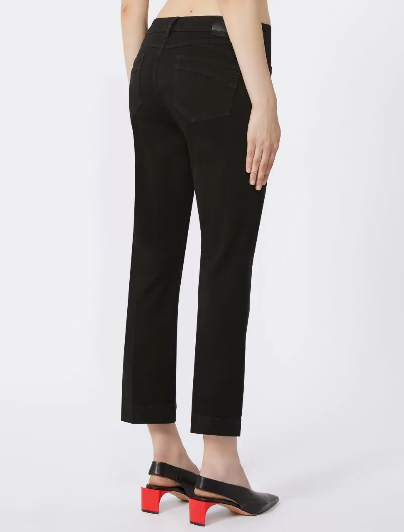 Buttoned Straight-Leg Jeans