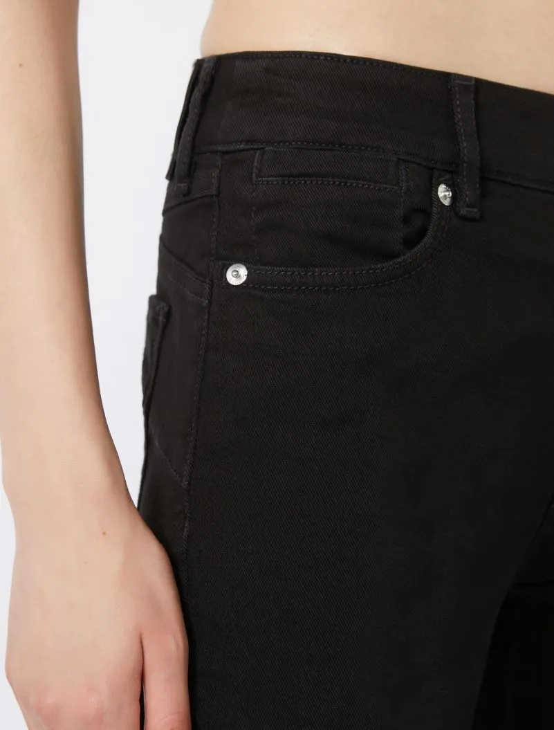 Buttoned Straight-Leg Jeans