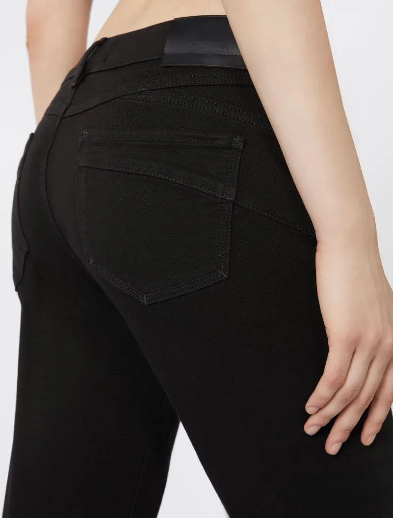 Buttoned Straight-Leg Jeans