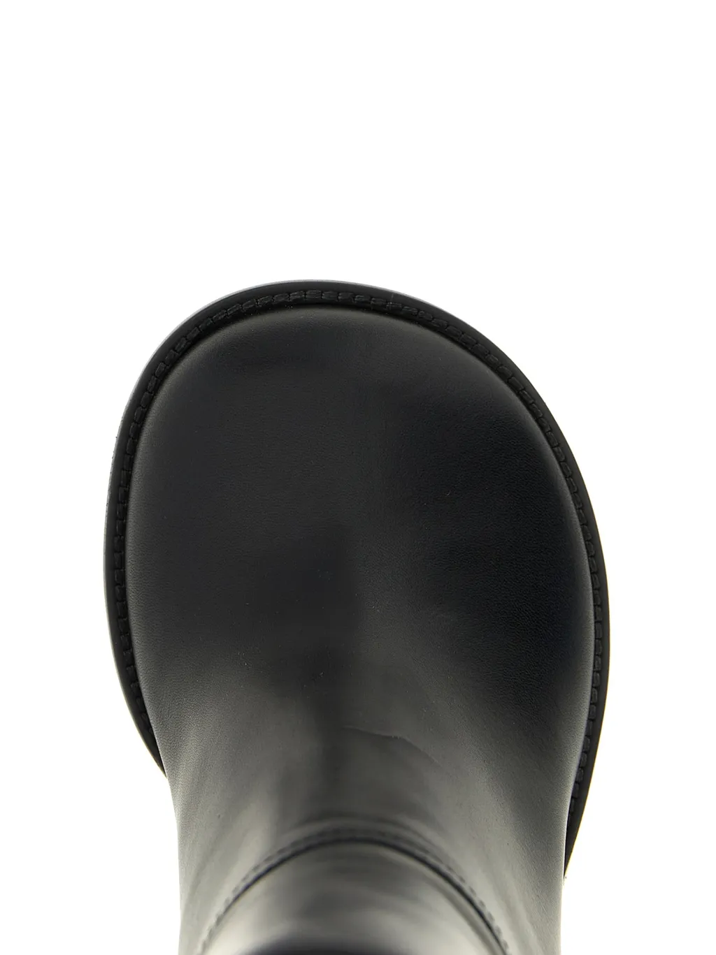 90Mm Leather Wedge Boots