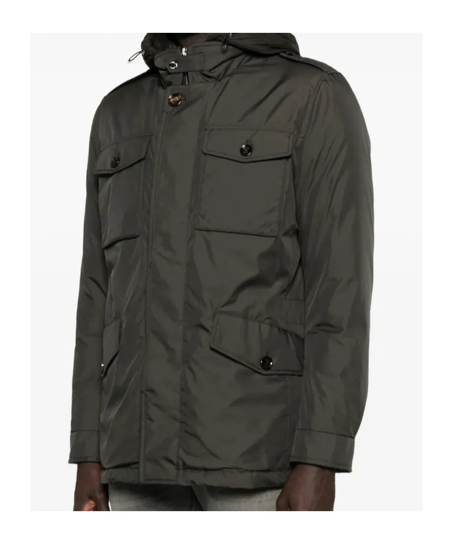 Hooded Flap-Pocket Jacket
