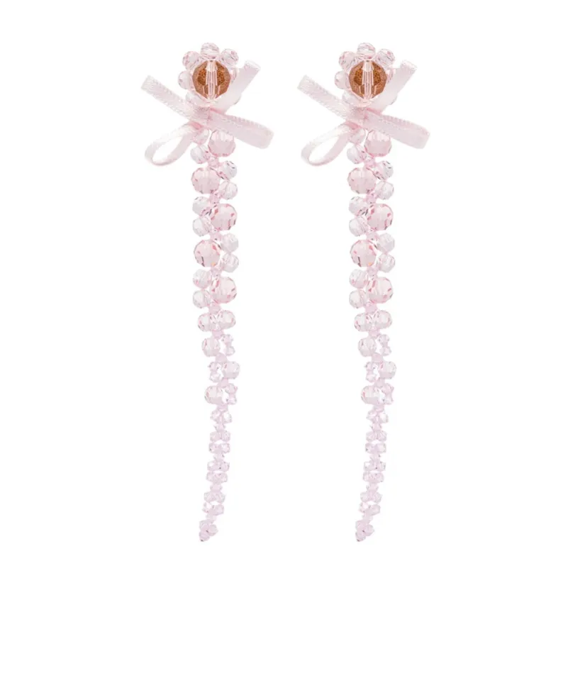 Simone Rocha Bow-Detail Embellished Earrings