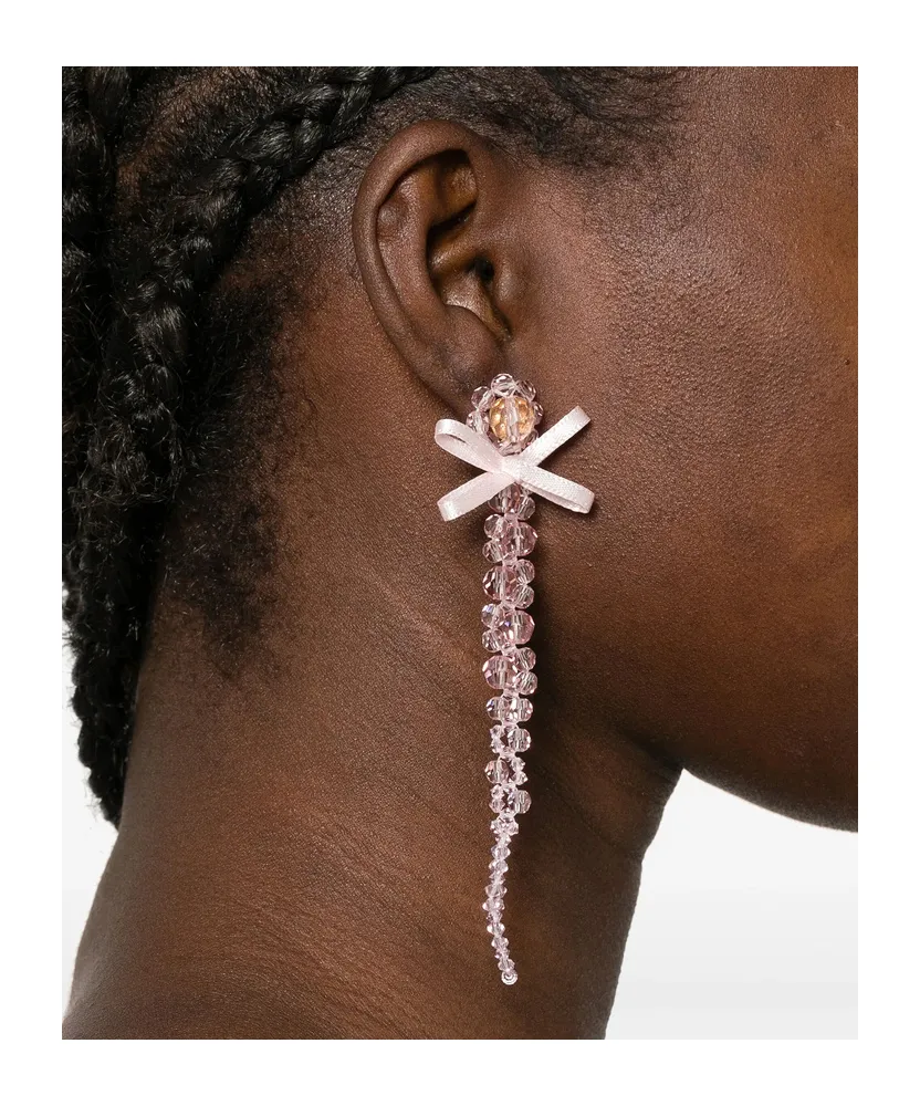 Simone Rocha Bow-Detail Embellished Earrings