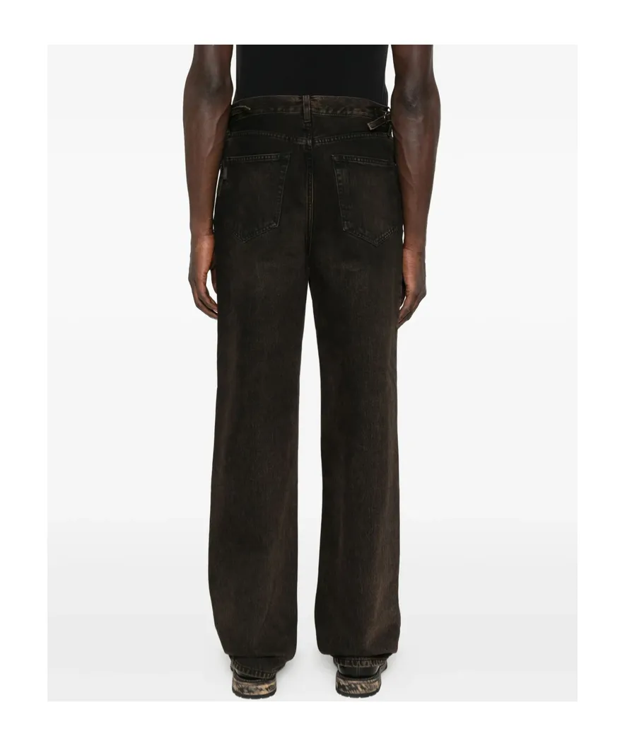Denim Trousers With Belt Loops