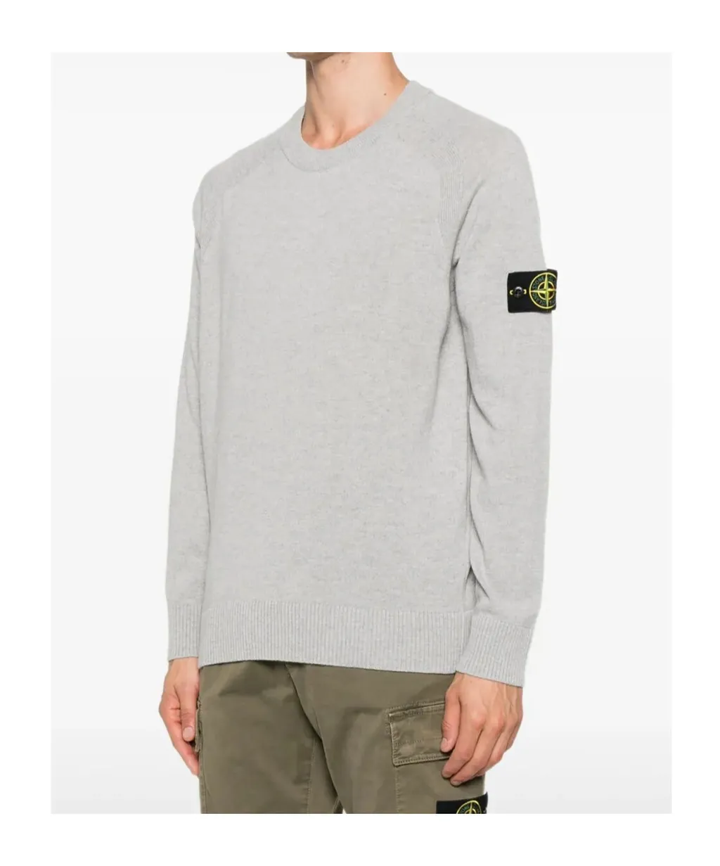 Stone Island Logo Patch Crewneck Sweater
