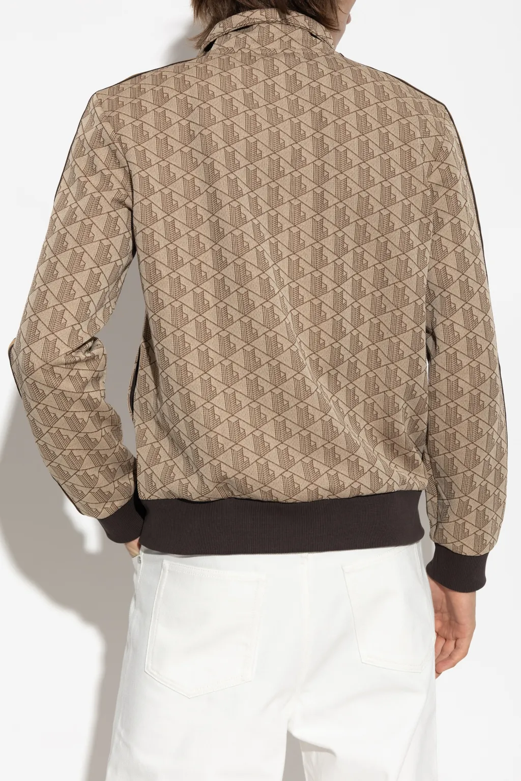 Lacoste Geometric Zip-Up Sweater