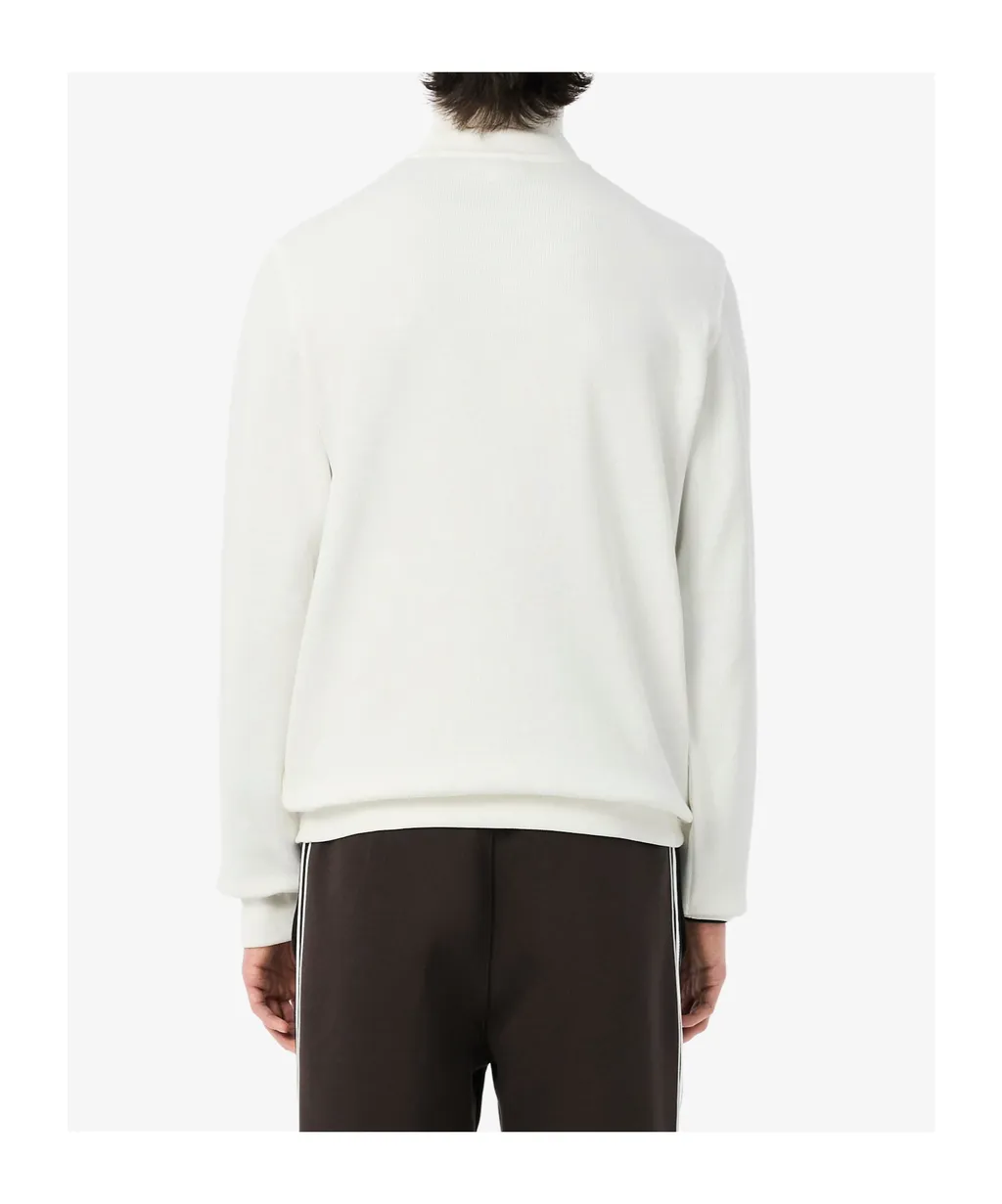 Zip-Up High Neck Interlock Sweatshirt