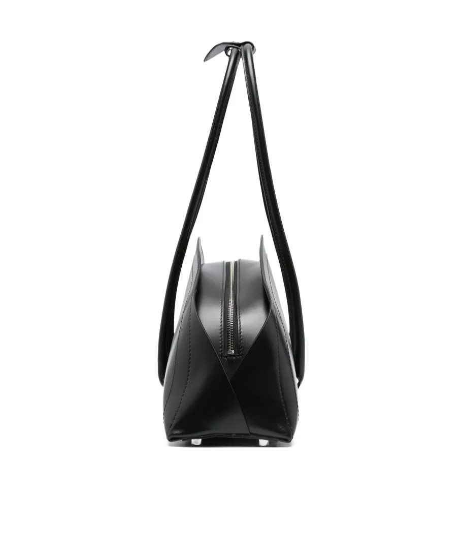 Logo Zipper Shoulder Bag