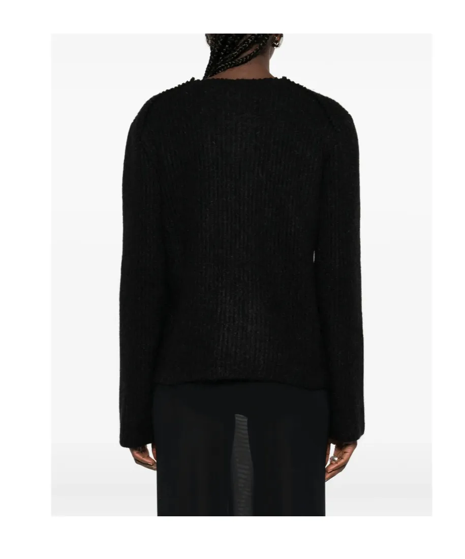 Ribbed Wool-Mohair Blend Sweater