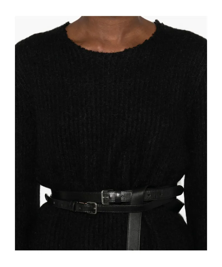 Ribbed Wool-Mohair Blend Sweater