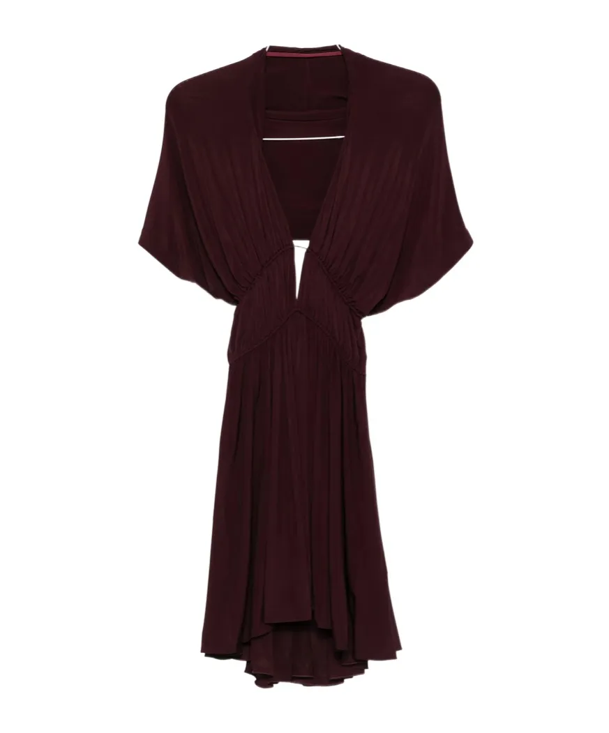 V-Neck Gathered Day Dress