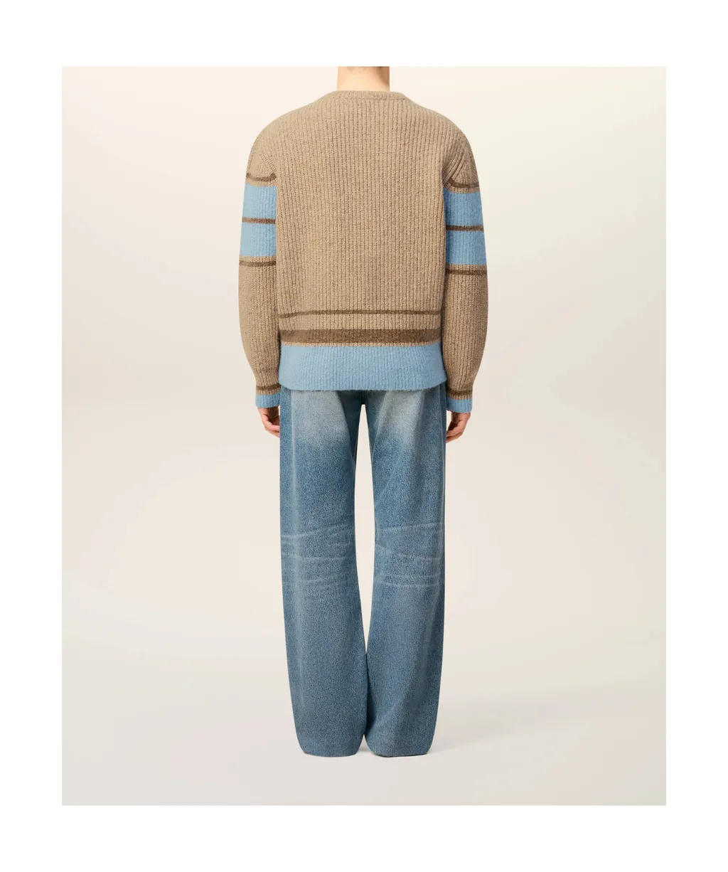 Ami Paris Ami De Coeur Logo Patch College Jumper