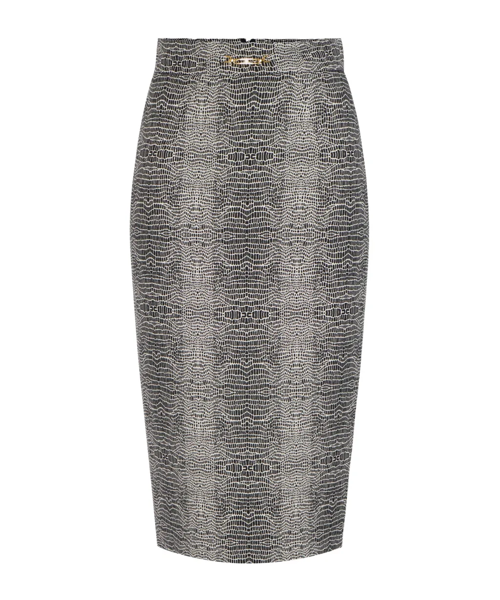 Elisabetta Franchi Slim Fit Midi Pencil Skirt