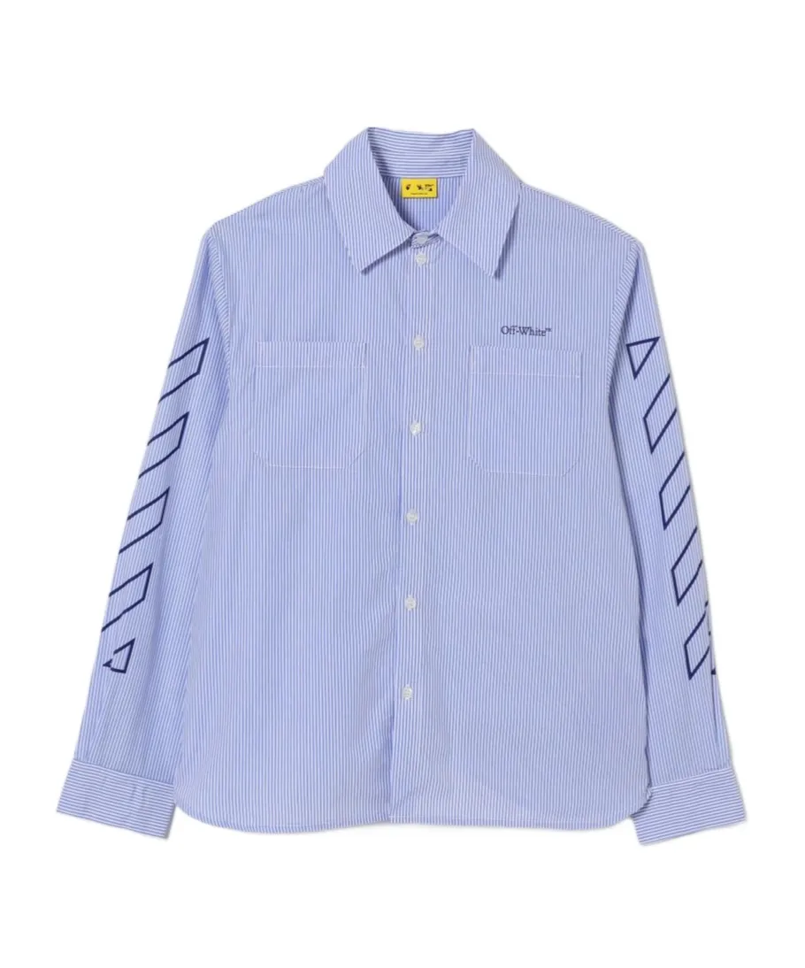 Striped Logo-Embroidered Shirt
