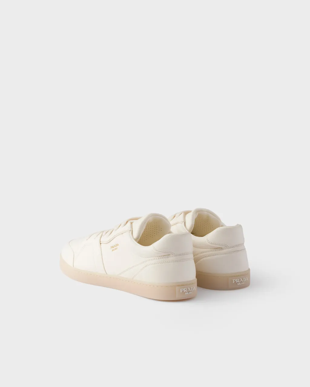 Prada Round-Toe Lace-Up Sneakers