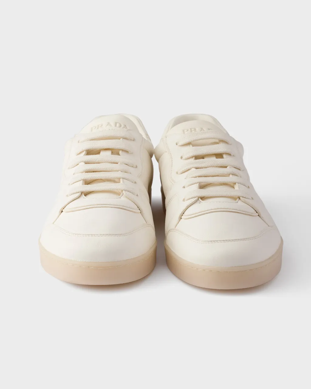 Prada Round-Toe Lace-Up Sneakers